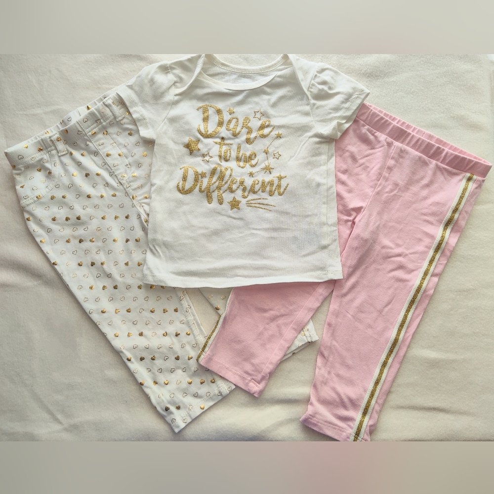 18 Month Lot: Dare to Be Different, Golden Glitter, Hearts, Shirt 2 Pants